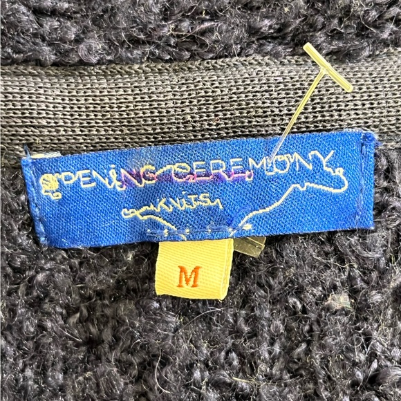 Opening Ceremony broken mohair blend oversized blue cardigan size m - Picture 3 of 5